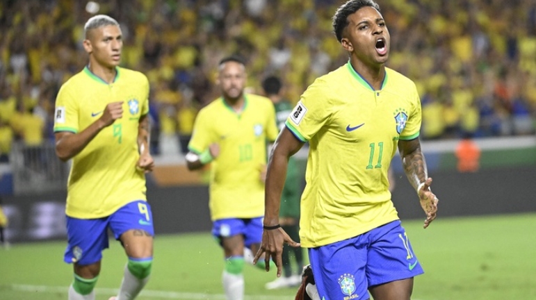 罗德里戈闪耀：巴西国家队5-1胜玻利维亚，梅开二度(罗德